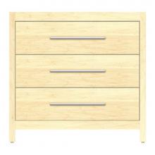 Strasser Woodenwork 59-097 - 36 X 18.5 X 34.5 Belltown Vanity Tiered Miter Nat Maple 3 Drw