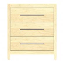 Strasser Woodenwork 59-098 - 30 X 21 X 34.5 Belltown Vanity Tiered Miter Nat Maple 3 Drw