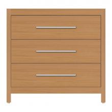 Strasser Woodenwork 59-109 - 36 X 18.5 X 34.5 Belltown Vanity Tiered Miter Nat Oak 3 Drw