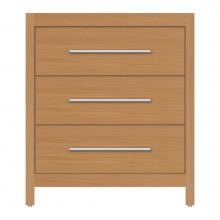 Strasser Woodenwork 59-111 - 30 X 18.5 X 34.5 Belltown Vanity Tiered Miter Nat Oak 3 Drw