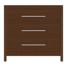 Strasser Woodenwork 59-121 - 36 X 18.5 X 34.5 Belltown Vanity Tiered Miter Pecan Cherry 3 Drw