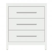 Strasser Woodenwork 59-135 - 30 X 18.5 X 34.5 Belltown Vanity Tiered Miter Powder Grey 3 Drw