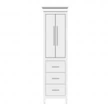 Strasser Woodenwork 59-137 - 19.5 X 18.5 X 70 Belltown Linen Tiered Miter Powder Grey