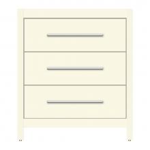 Strasser Woodenwork 59-147 - 30 X 18.5 X 34.5 Belltown Vanity Tiered Miter Sat Biscuit 3 Drw