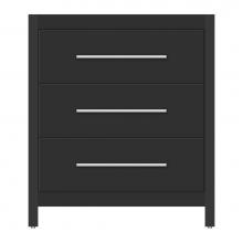 Strasser Woodenwork 59-158 - 30 X 21 X 34.5 Belltown Vanity Tiered Miter Sat Black 3 Drw