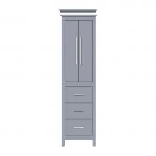 Strasser Woodenwork 59-173 - 19.5 X 18.5 X 70 Belltown Linen Tiered Miter Sat Silver