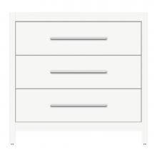 Strasser Woodenwork 59-181 - 36 X 18.5 X 34.5 Belltown Vanity Tiered Miter Sat White 3 Drw