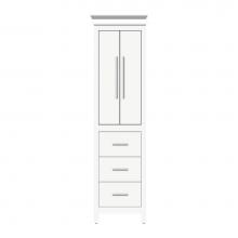 Strasser Woodenwork 59-185 - 19.5 X 18.5 X 70 Belltown Linen Tiered Miter Sat White