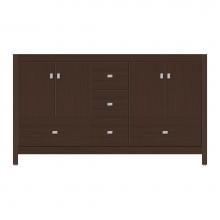 Strasser Woodenwork 59-229 - 60 X 21 X 34.5 Alki Essence Vanity Tiered Miter Choc Oak Db