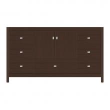 Strasser Woodenwork 59-232 - 60 X 18.5 X 34.5 Alki Essence Vanity Tiered Miter Choc Oak Sb