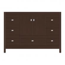 Strasser Woodenwork 59-234 - 48 X 18.5 X 34.5 Alki Essence Vanity Tiered Miter Choc Oak Sb