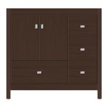 Strasser Woodenwork 59-237 - 36 X 21 X 34.5 Alki Essence Vanity Tiered Miter Choc Oak Rh