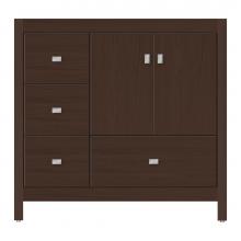 Strasser Woodenwork 59-239 - 36 X 21 X 34.5 Alki Essence Vanity Tiered Miter Choc Oak Lh