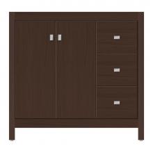 Strasser Woodenwork 59-263 - 36 X 18.5 X 34.5 Alki View Vanity Tiered Miter Choc Oak Rh