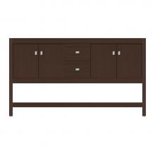Strasser Woodenwork 59-280 - 60 X 18.5 X 34.5 Alki Spa Vanity Tiered Miter Choc Oak Db
