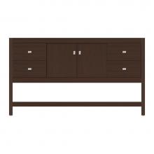 Strasser Woodenwork 59-282 - 60 X 18.5 X 34.5 Alki Spa Vanity Tiered Miter Choc Oak Sb