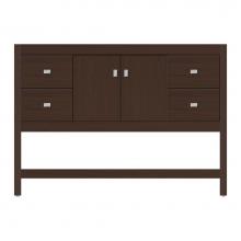 Strasser Woodenwork 59-284 - 48 X 18.5 X 34.5 Alki Spa Vanity Tiered Miter Choc Oak Sb