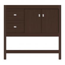 Strasser Woodenwork 59-290 - 36 X 18.5 X 34.5 Alki Spa Vanity Tiered Miter Choc Oak Lh