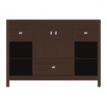 Strasser Woodenwork 59-301 - 48 X 21 X 34.5 Alki Cafe Vanity Tiered Miter Choc Oak Sb