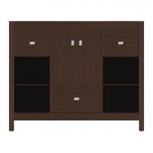 Strasser Woodenwork 59-304 - 42 X 18.5 X 34.5 Alki Cafe Vanity Tiered Miter Choc Oak Sb