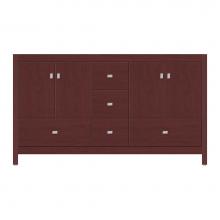 Strasser Woodenwork 59-394 - 60 X 18.5 X 34.5 Alki Essence Vanity Tiered Miter Dk Cherry Db