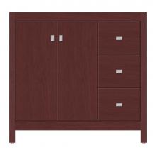 Strasser Woodenwork 59-427 - 36 X 21 X 34.5 Alki View Vanity Tiered Miter Dk Cherry Rh