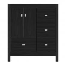 Strasser Woodenwork 59-652 - 30 X 18.5 X 34.5 Alki Essence Vanity Tiered Miter Midnight Oak Rh