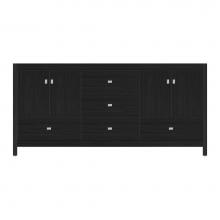 Strasser Woodenwork 59-663 - 72 X 21 X 34.5 Alki Essence Vanity Tiered Miter Midnight Oak Db