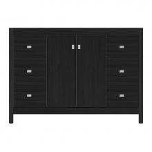 Strasser Woodenwork 59-669 - 48 X 21 X 34.5 Alki View Vanity Tiered Miter Midnight Oak Sb