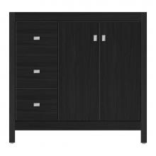 Strasser Woodenwork 59-675 - 36 X 21 X 34.5 Alki View Vanity Tiered Miter Midnight Oak Lh