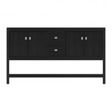 Strasser Woodenwork 59-690 - 60 X 18.5 X 34.5 Alki Spa Vanity Tiered Miter Midnight Oak Db