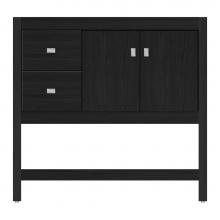 Strasser Woodenwork 59-699 - 36 X 21 X 34.5 Alki Spa Vanity Tiered Miter Midnight Oak Lh