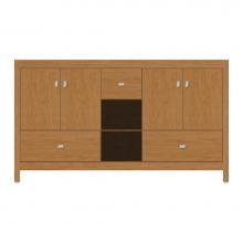 Strasser Woodenwork 59-797 - 60 X 21 X 34.5 Alki Cafe Vanity Tiered Miter Nat Cherry Db