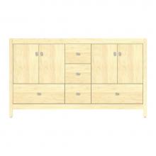 Strasser Woodenwork 59-803 - 60 X 21 X 34.5 Alki Essence Vanity Tiered Miter Nat Maple Db