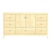 Strasser Woodenwork 59-819 - 60 X 18.5 X 34.5 Alki Essence Vanity Tiered Miter Nat Maple Sb