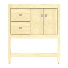 Strasser Woodenwork 59-863 - 30 X 21 X 34.5 Alki Spa Vanity Tiered Miter Nat Maple Lh