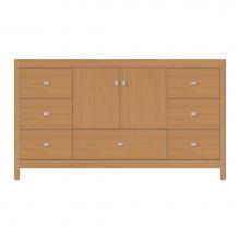 Strasser Woodenwork 59-897 - 60 X 18.5 X 34.5 Alki Essence Vanity Tiered Miter Nat Oak Sb