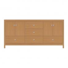 Strasser Woodenwork 59-910 - 72 X 18.5 X 34.5 Alki Essence Vanity Tiered Miter Nat Oak Db