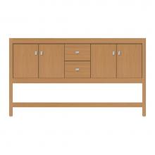 Strasser Woodenwork 59-935 - 60 X 21 X 34.5 Alki Spa Vanity Tiered Miter Nat Oak Db