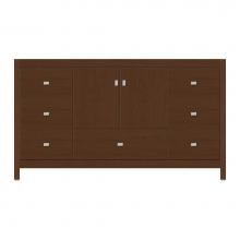 Strasser Woodenwork 59-970 - 60 X 18.5 X 34.5 Alki Essence Vanity Tiered Miter Pecan Cherry Sb