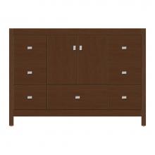 Strasser Woodenwork 59-972 - 48 X 18.5 X 34.5 Alki Essence Vanity Tiered Miter Pecan Cherry Sb