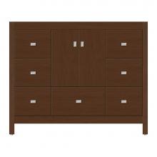 Strasser Woodenwork 59-974 - 42 X 18.5 X 34.5 Alki Essence Vanity Tiered Miter Pecan Cherry Sb