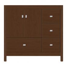 Strasser Woodenwork 59-976 - 36 X 18.5 X 34.5 Alki Essence Vanity Tiered Miter Pecan Cherry Rh