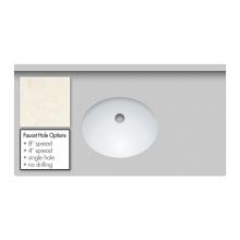 Strasser Woodenwork 64.140.0 - 37 X 19 X 2Cm Countertop Quartz Arktos Oval White
