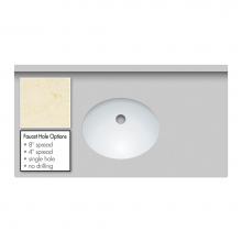 Strasser Woodenwork 64.142.0 - 37 X 19 X 2Cm Countertop Quartz Haida Oval White