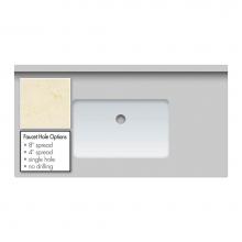 Strasser Woodenwork 64.143.0 - 37 X 19 X 2Cm Countertop Quartz Haida Sm Rect White