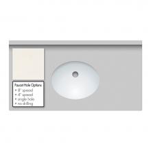Strasser Woodenwork 64.144.0 - 37 X 19 X 2Cm Countertop Quartz Marble Falls Oval White