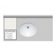 Strasser Woodenwork 64.148.0 - 37 X 19 X 2Cm Countertop Quartz Serene Oval White