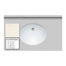 Strasser Woodenwork 64.150.0 - 37 X 22 X 2Cm Countertop Quartz Arktos Oval White