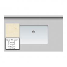 Strasser Woodenwork 64.153.0 - 37 X 22 X 2Cm Countertop Quartz Haida Rect White